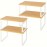 4-Pack Cabinet Storage Shelf Organizer Rack, Bamboo Kitchen Cabinet And Counter Shelf Organizer, Stackable & Expandable, Set Of 4, White And Natural