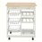 1pc, White Dining Cart, Moveable Kitchen Cart With Two Drawers & Two Wine Racks & Three Baskets White