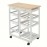 1pc, White Dining Cart, Moveable Kitchen Cart With Two Drawers & Two Wine Racks & Three Baskets White