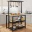 42'' Large Kitchen Island Bakers Rack Microwave Oven Stand Shelf with 3 Tier Storage, Metal Coffee Bar Table, Kitchen Storage for Dining Living Room, 5 Hooks, 43.7 * 27.9 * 72