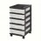 Drawer Style Storage Cart With Black Top Organizer