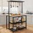 42'' Large Kitchen Island Bakers Rack Microwave Oven Stand Shelf with 3 Tier Storage, Metal Coffee Bar Table, Kitchen Storage for Dining Living Room, 5 Hooks, 43.7 * 27.9 * 72