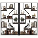 2X Bookshelf, 71inch 8 Tier Modern Tall Bookcase Shelf Storage Organizer with Metal Frame, Book Shelf for Living Room, Bedroom and Home Office