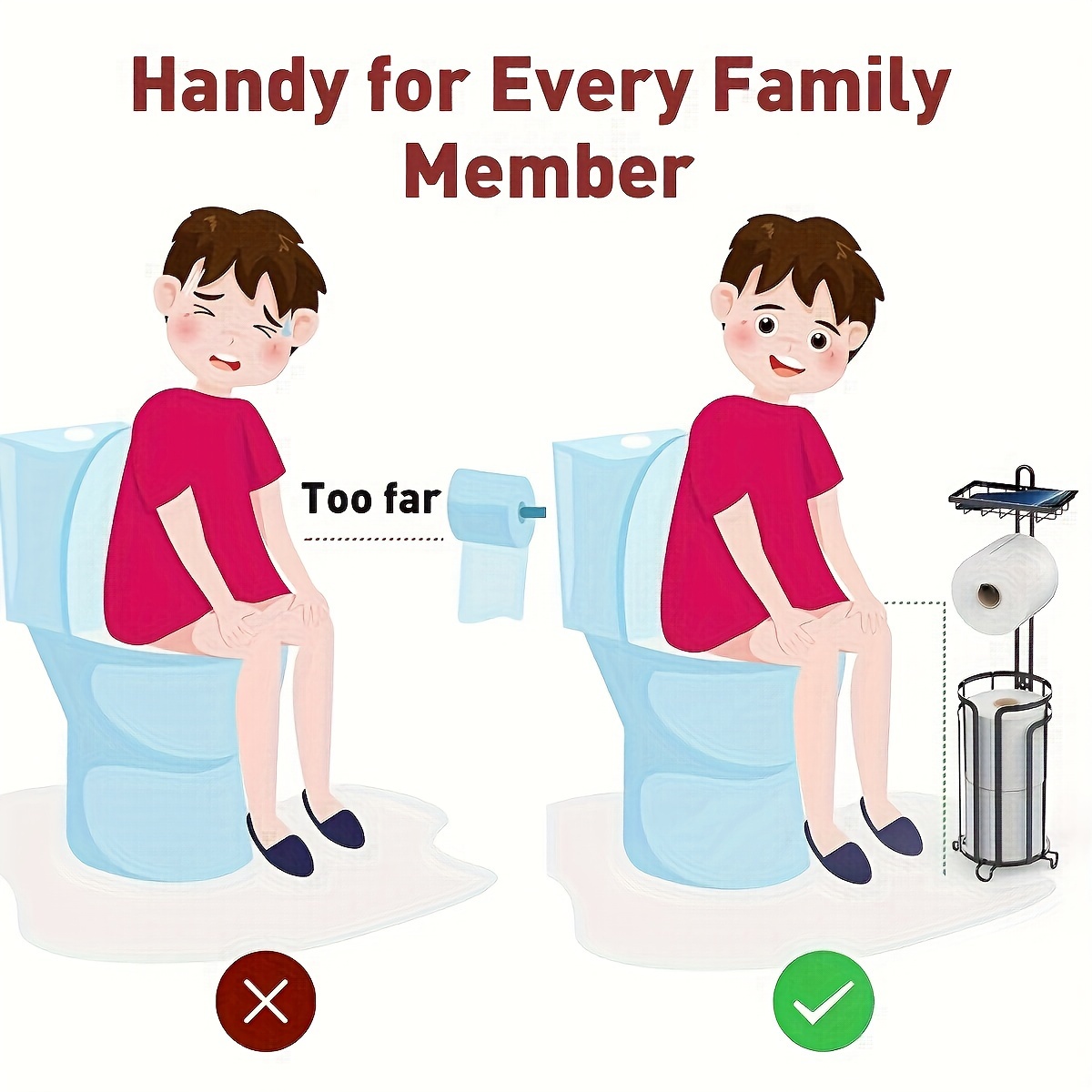 toilet paper holder stand tissue paper roll dispenser with shelf for bathroom storage holds reserve bronze details 6